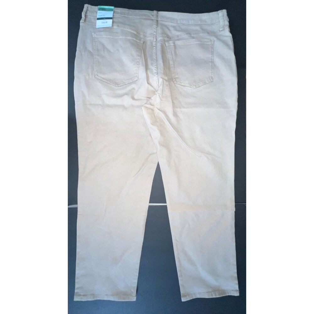 Terra & Sky Women's Plus High Rise Straight Leg Jeans, Size 20W Denim khaki NWT